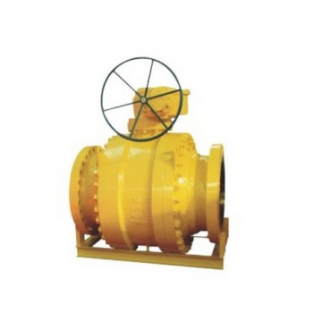 Worm Gear Flanged Forged Trunion Stainless Steel Ball Valve